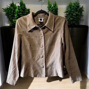 Frank Lyman Design Vintage Taupe Button-Up Jacket